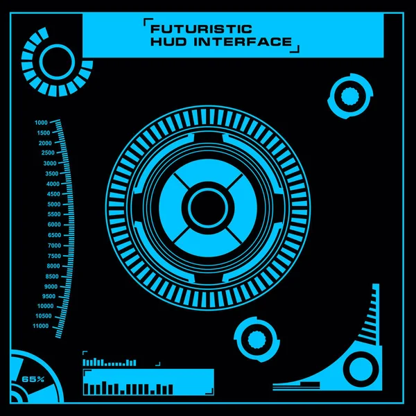 Gelecekçi mavi sanal grafik dokunmatik kullanıcı arayüzü