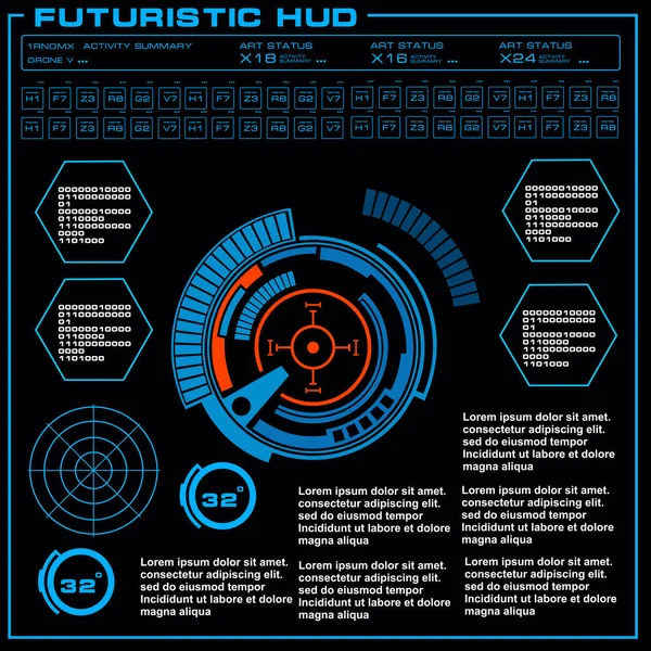 Gelecekçi mavi sanal grafik dokunmatik kullanıcı arayüzü
