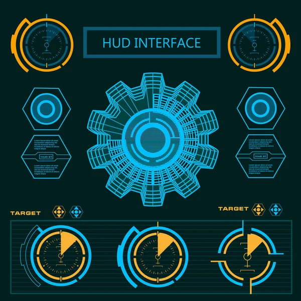 Gelecekçi mavi sanal grafik dokunmatik kullanıcı arayüzü