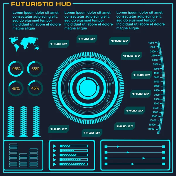 Gelecekçi mavi sanal grafik dokunmatik kullanıcı arayüzü