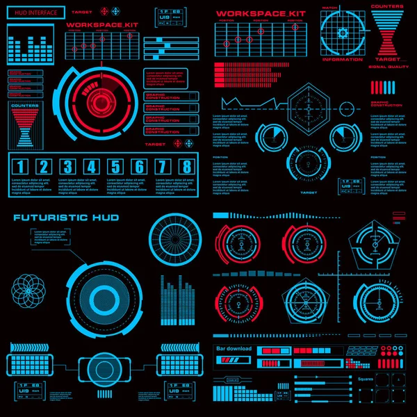 Gelecekçi mavi sanal grafik dokunmatik kullanıcı arayüzü