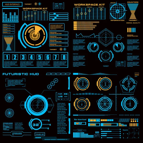 Gelecekçi mavi sanal grafik dokunmatik kullanıcı arayüzü