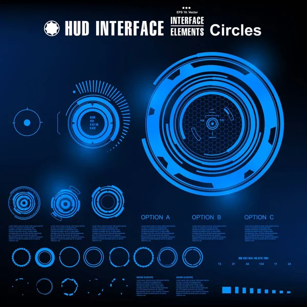 Gelecekçi mavi sanal grafik dokunmatik kullanıcı arayüzü