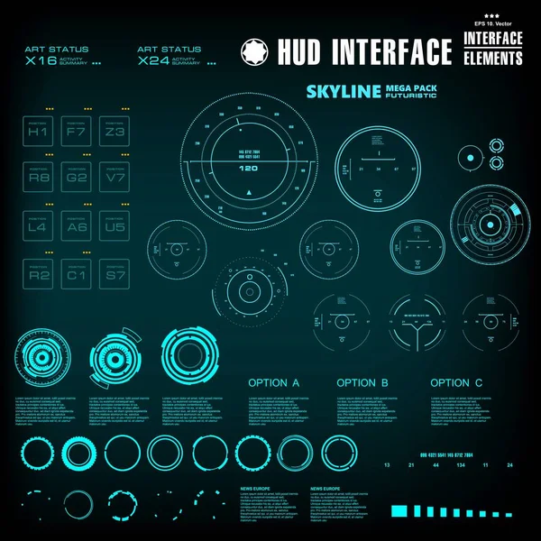 Gelecekçi yeşil sanal grafik dokunmatik kullanıcı arayüzü