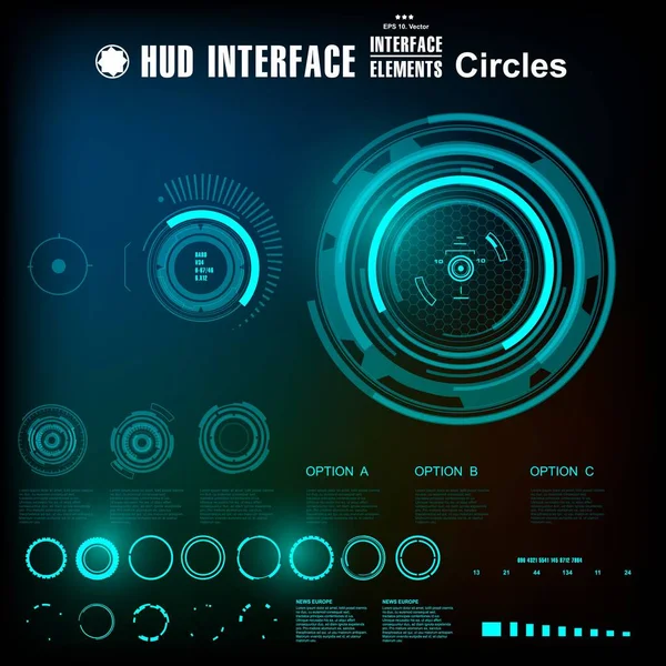Gelecekçi yeşil sanal grafik dokunmatik kullanıcı arayüzü
