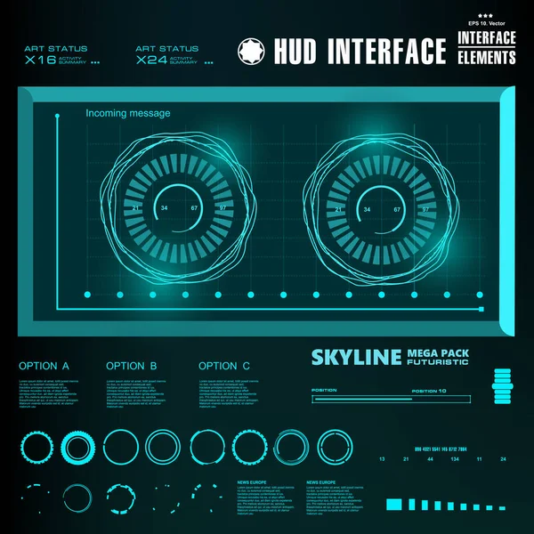 Gelecekçi yeşil sanal grafik dokunmatik kullanıcı arayüzü