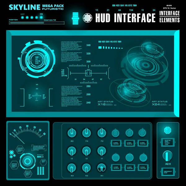 Gelecekçi yeşil sanal grafik dokunmatik kullanıcı arayüzü