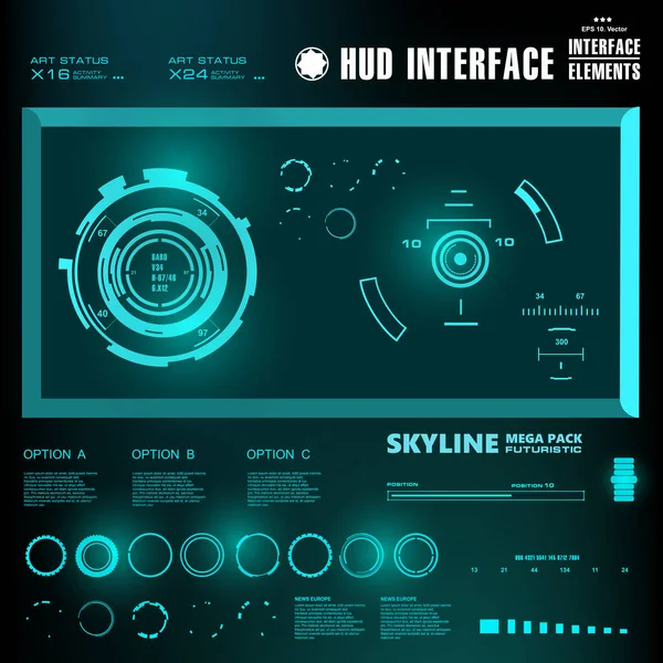 Gelecekçi yeşil sanal grafik dokunmatik kullanıcı arayüzü