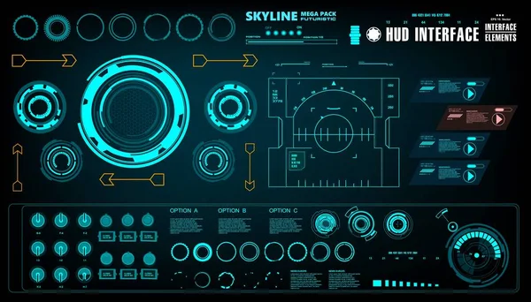 Gelecekçi yeşil sanal grafik dokunmatik kullanıcı arayüzü