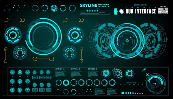 Gelecekçi yeşil sanal grafik dokunmatik kullanıcı arayüzü