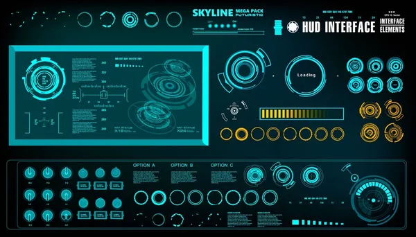 Gelecekçi yeşil sanal grafik dokunmatik kullanıcı arayüzü