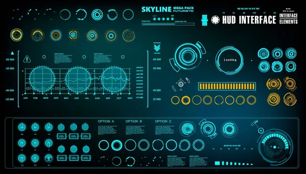 Gelecekçi yeşil sanal grafik dokunmatik kullanıcı arayüzü
