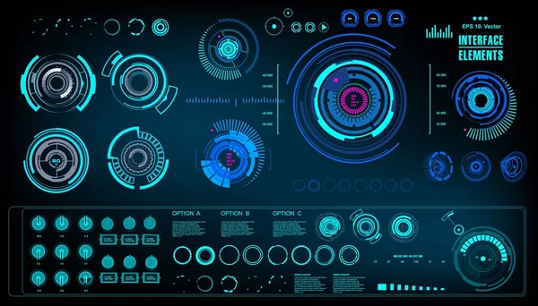 Gelecekçi yeşil sanal grafik dokunmatik kullanıcı arayüzü