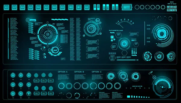 Футуристический Зеленый Графический Сенсорный Интерфейс — стоковый вектор