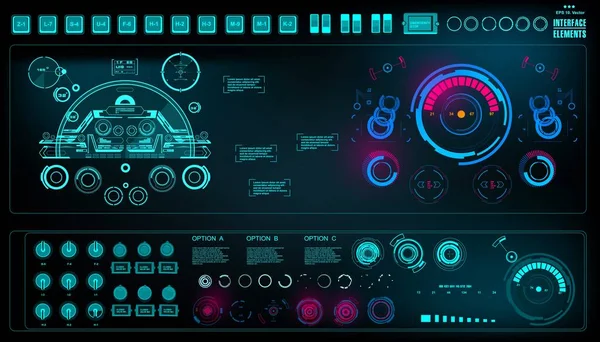 Gelecekçi yeşil sanal grafik dokunmatik kullanıcı arayüzü