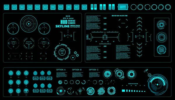 Gelecekçi yeşil sanal grafik dokunmatik kullanıcı arayüzü