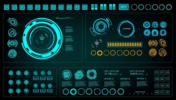 Gelecekçi yeşil sanal grafik dokunmatik kullanıcı arayüzü