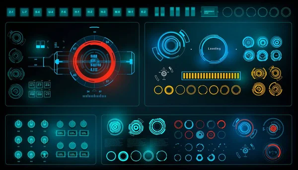 Gelecekçi yeşil sanal grafik dokunmatik kullanıcı arayüzü