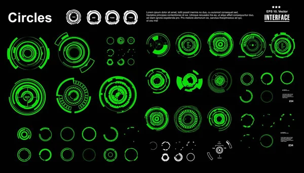 Gelecekçi yeşil sanal grafik dokunmatik kullanıcı arayüzü