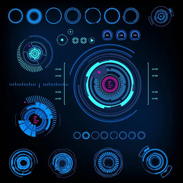 Gelecekçi yeşil sanal grafik dokunmatik kullanıcı arayüzü