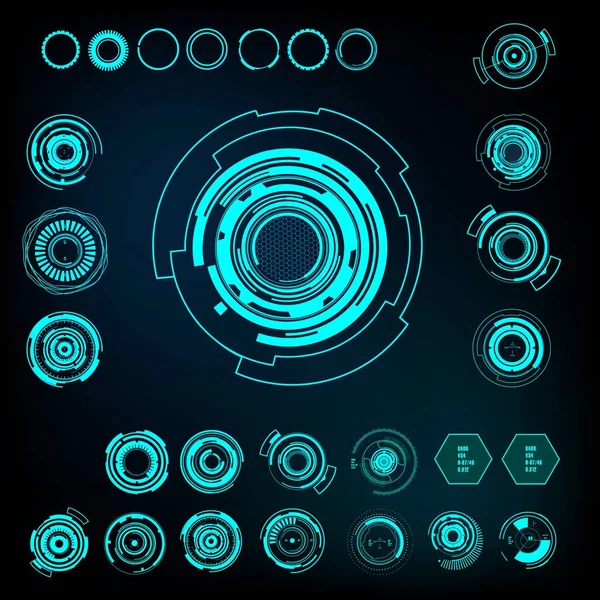 Gelecekçi yeşil sanal grafik dokunmatik kullanıcı arayüzü