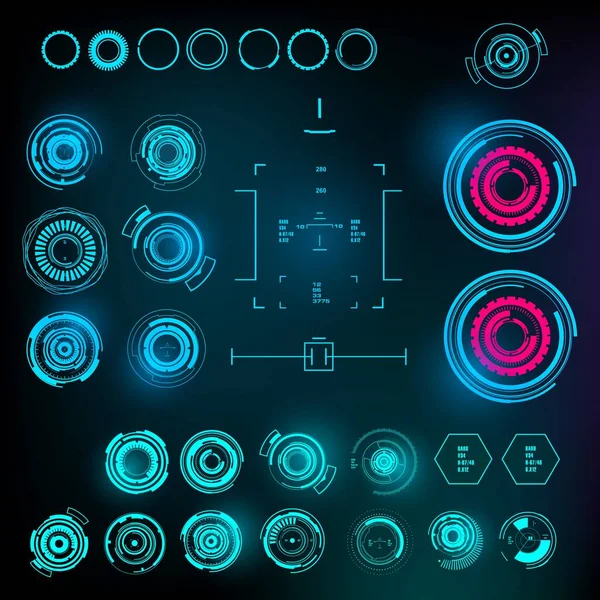 Gelecekçi yeşil sanal grafik dokunmatik kullanıcı arayüzü