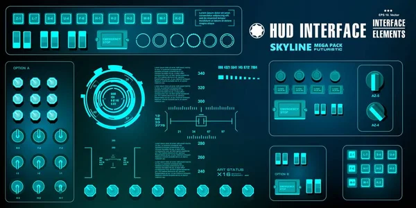 Gelecekçi mavi sanal grafik dokunmatik kullanıcı arayüzü