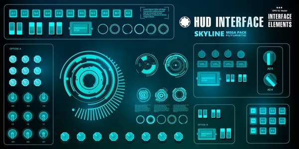 Gelecekçi mavi sanal grafik dokunmatik kullanıcı arayüzü