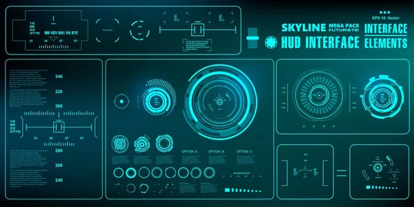 Gelecekçi mavi sanal grafik dokunmatik kullanıcı arayüzü