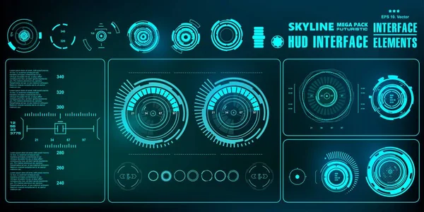 Gelecekçi mavi sanal grafik dokunmatik kullanıcı arayüzü