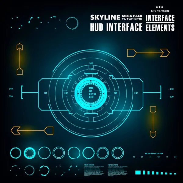 Gelecekçi mavi sanal grafik dokunmatik kullanıcı arayüzü
