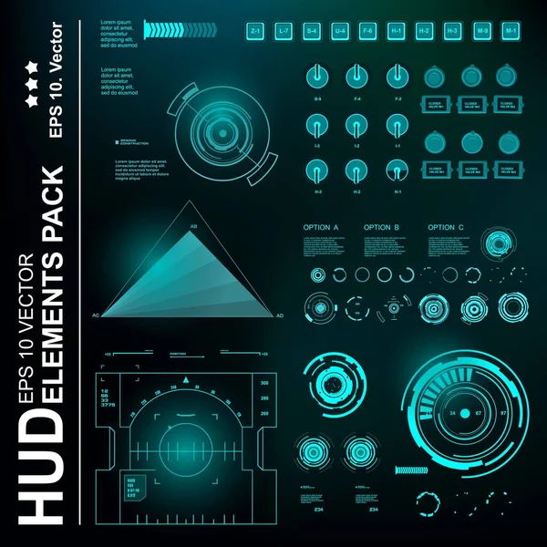 Gelecekçi yeşil sanal grafik dokunmatik kullanıcı arayüzü