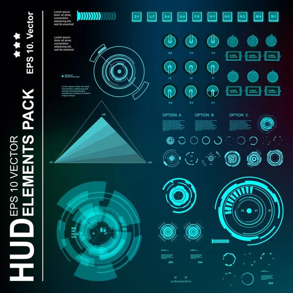 Gelecekçi yeşil sanal grafik dokunmatik kullanıcı arayüzü