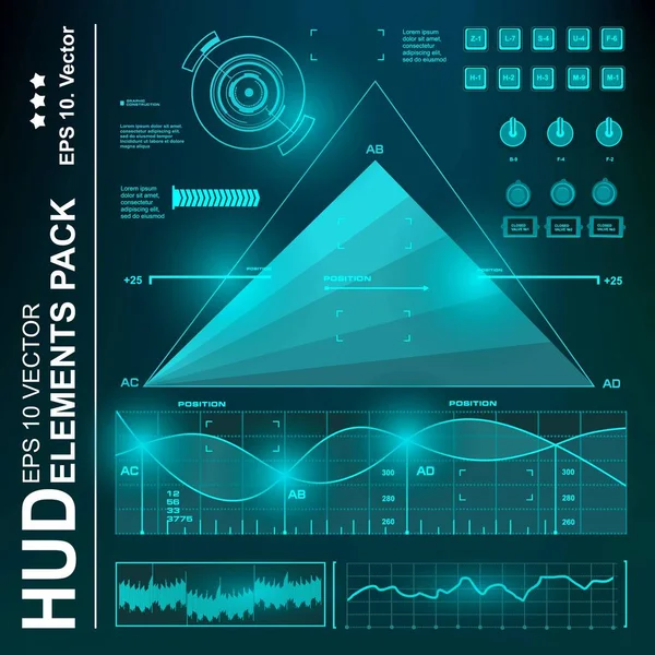 Gelecekçi yeşil sanal grafik dokunmatik kullanıcı arayüzü