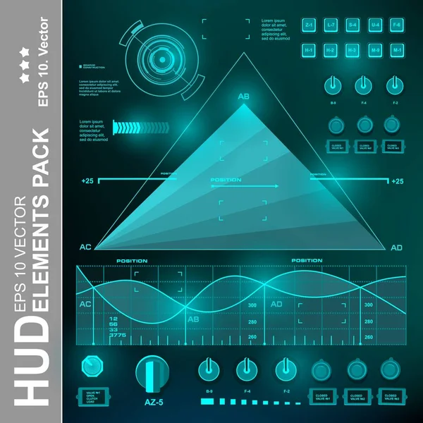 Gelecekçi yeşil sanal grafik dokunmatik kullanıcı arayüzü