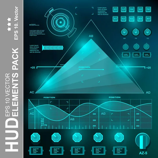 Gelecekçi yeşil sanal grafik dokunmatik kullanıcı arayüzü