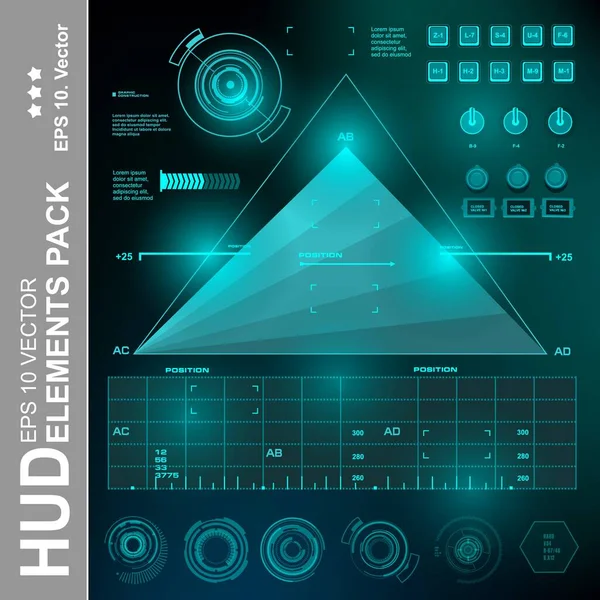 Gelecekçi yeşil sanal grafik dokunmatik kullanıcı arayüzü