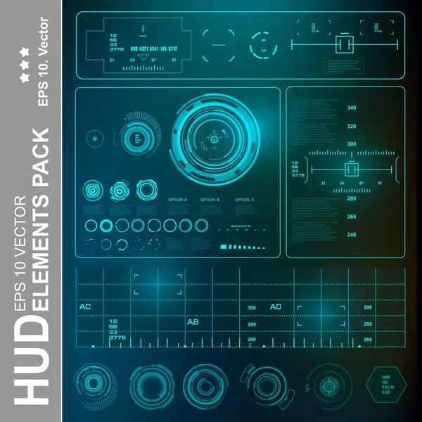 Gelecekçi yeşil sanal grafik dokunmatik kullanıcı arayüzü