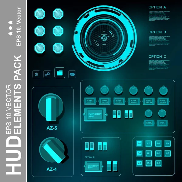 Gelecekçi yeşil sanal grafik dokunmatik kullanıcı arayüzü