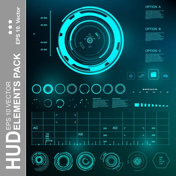 Gelecekçi yeşil sanal grafik dokunmatik kullanıcı arayüzü