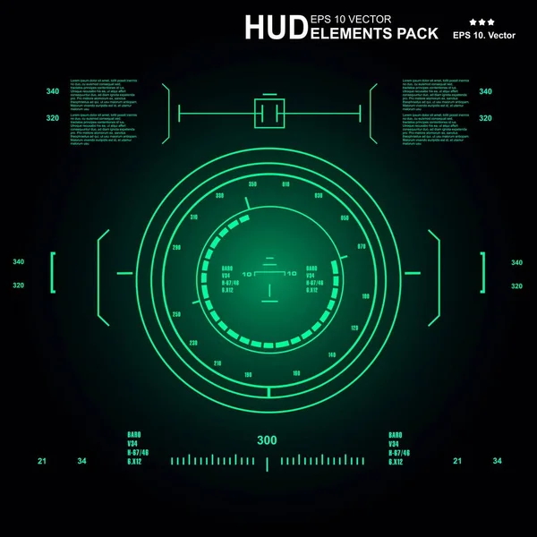 Gelecekçi yeşil sanal grafik dokunmatik kullanıcı arayüzü