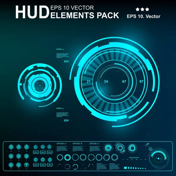 Gelecekçi yeşil sanal grafik dokunmatik kullanıcı arayüzü