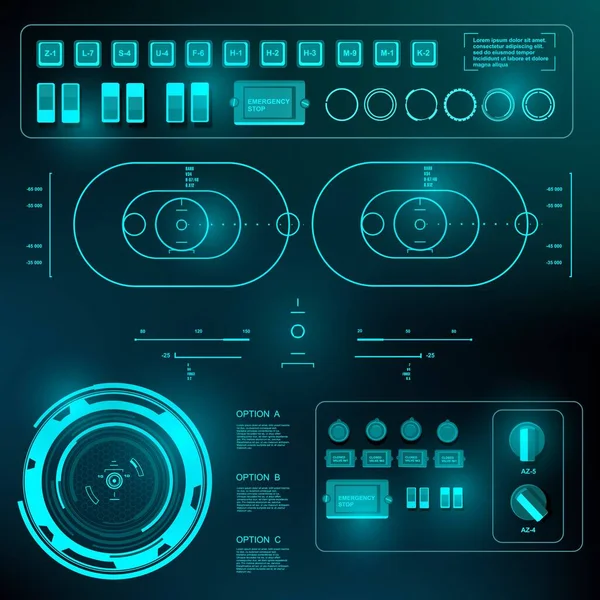 Gelecekçi yeşil sanal grafik dokunmatik kullanıcı arayüzü