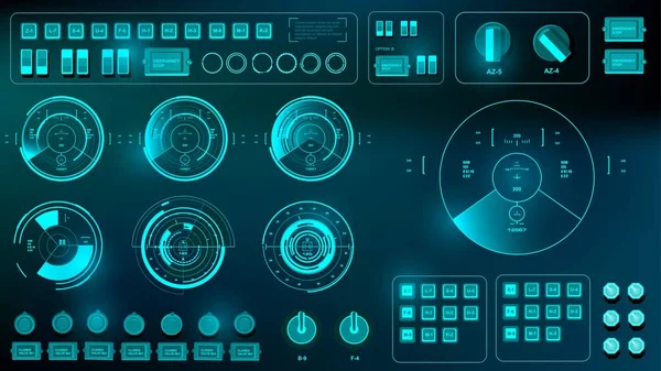 Gelecekçi yeşil sanal grafik dokunmatik kullanıcı arayüzü