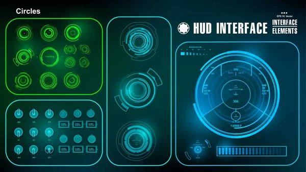 Gelecekçi yeşil sanal grafik dokunmatik kullanıcı arayüzü