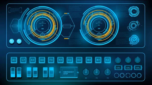 Gelecekçi yeşil sanal grafik dokunmatik kullanıcı arayüzü