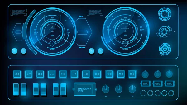 Gelecekçi yeşil sanal grafik dokunmatik kullanıcı arayüzü