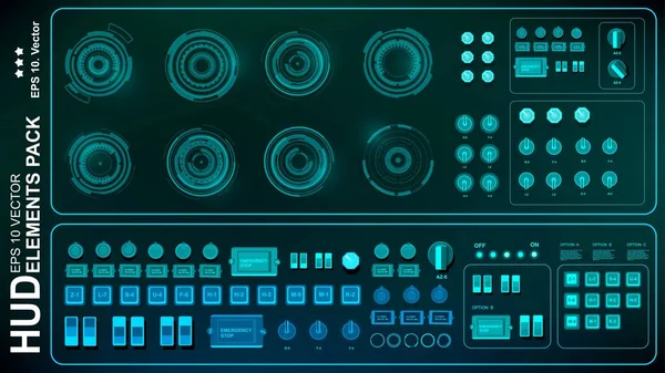 Gelecekçi yeşil sanal grafik dokunmatik kullanıcı arayüzü