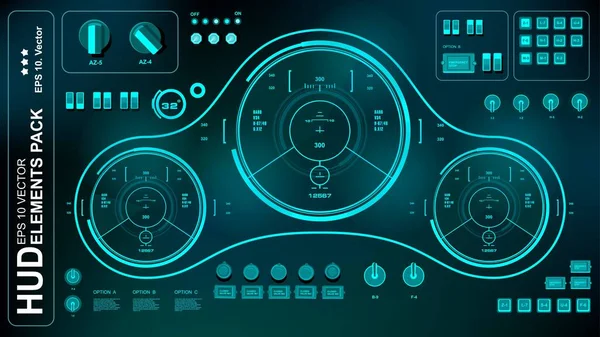 Gelecekçi yeşil sanal grafik dokunmatik kullanıcı arayüzü