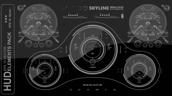 Gelecekçi yeşil sanal grafik dokunmatik kullanıcı arayüzü